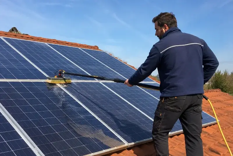 Nettoyage et entretien de panneaux solaires au Tholonet