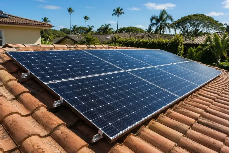 Installation de panneaux solaires au Tholonet